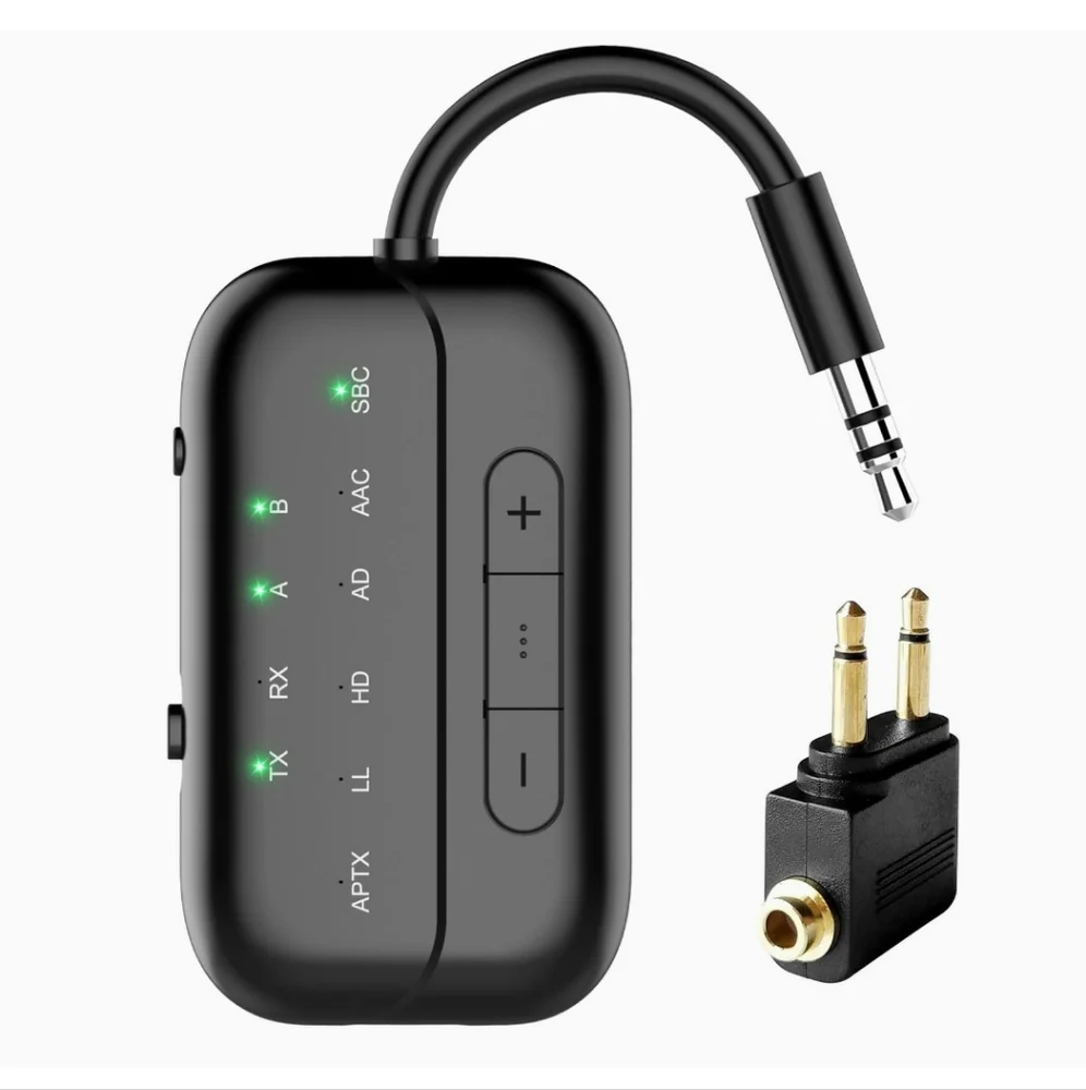 Pro Bluetooth Transmitter Receiver,2-in-1 Airplane Bluetooth 5.4 Adapter